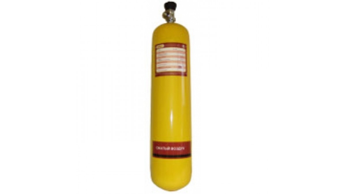 Баллон БМК-300В-4-1-1-1 с вент. и манометром для PCP, 4 л
