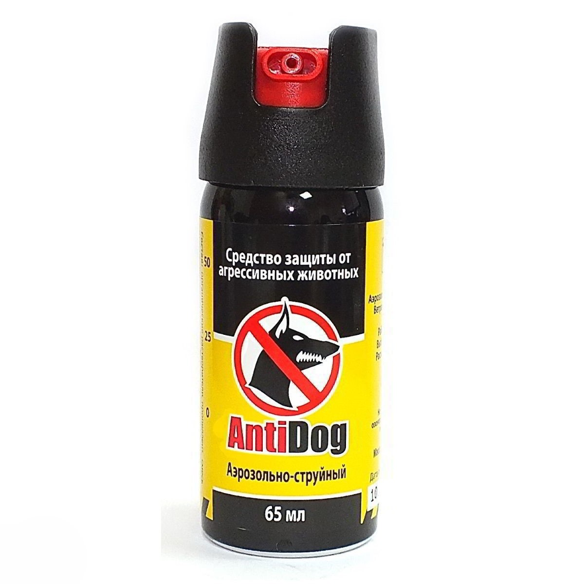 Газовый перцовый баллончик Антидог (аэрозольно-струйный), 65 мл