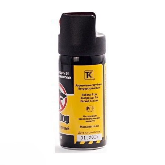 Газовый перцовый баллончик Антидог (аэрозольно-струйный), 65 мл