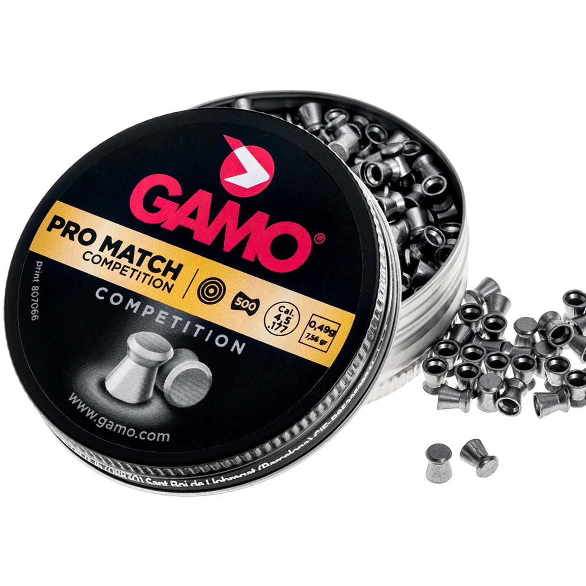 Пули пневматические Gamo Pro Match 4,5 мм 0,49 грамма (500 шт.)