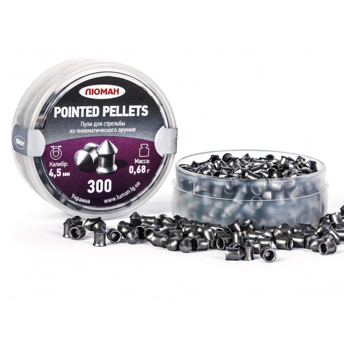 Пули пневматические Люман Pointed pellets 4,5 мм 0,68 грамма (300 шт.)