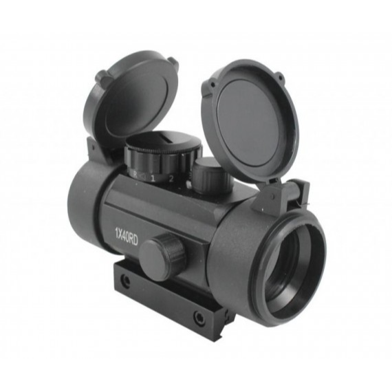Коллиматорный прицел Red Dot 1x40RD закрытого типа на Weaver с крышкой