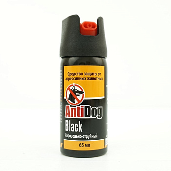 Перцовый баллончик Antidog Black (аэрозольно-струйный), 65 мл